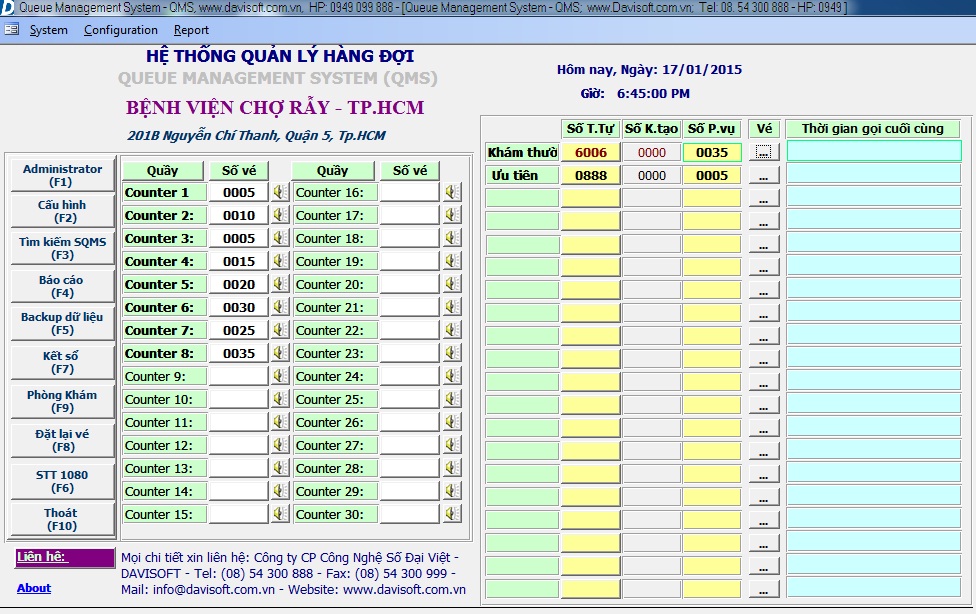 Software central control - Read Auto Speaker For Number Machine _ Davisoft